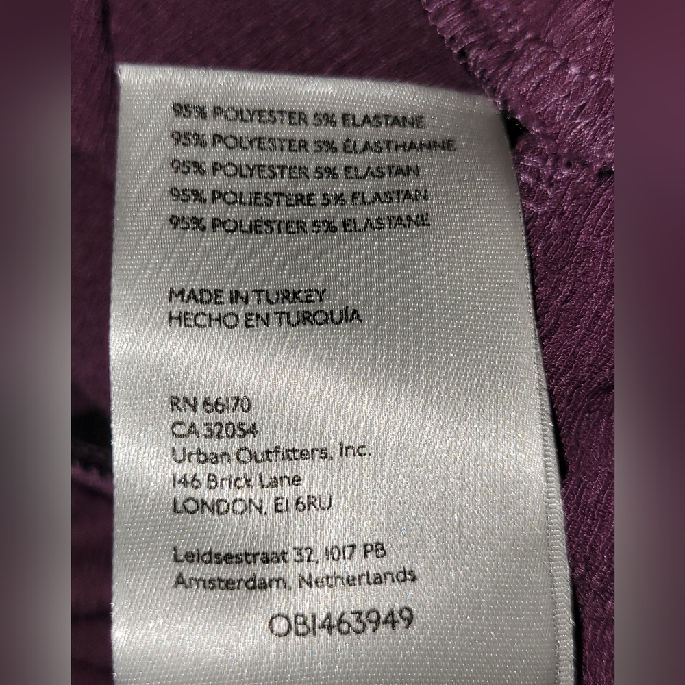 Free People Angie Wrap Skirt Ruched Textured High Waist Purple Size Large - Picture 6 of 6